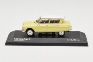 Citroen Ami 6 Geltonas Baltas Minichamps 1:43 400111661 Metalas