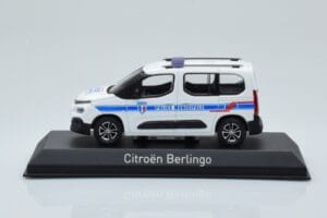 Citroen Berlingo Police Municipale v1 Baltas Mėlynas Norev 1:43 155767 Metalas