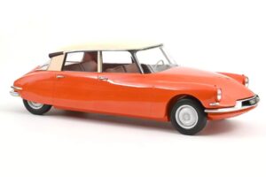 Citroen ID19 Oranžinis & Kreminis Norev 1:12 121580 Metalas