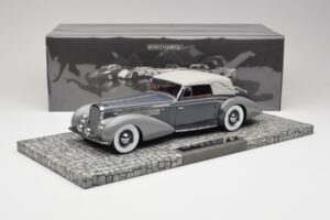 Delage D8 120 Kabrioletas Pilkas & Tamsiai Pilkas Minichamps 1:18 107115134 Metalas - nuotrauka 6 iš 6