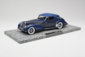 Delage D8-120 Kabrioletas Two Tone Mėlynas Minichamps 1:18 107115132 Derva
