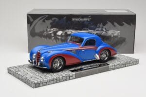 Delahaye Type 145 V12 Coupe Mėlynas Raudonas Minichamps 1:18 107116121 Derva - nuotrauka 6 iš 6