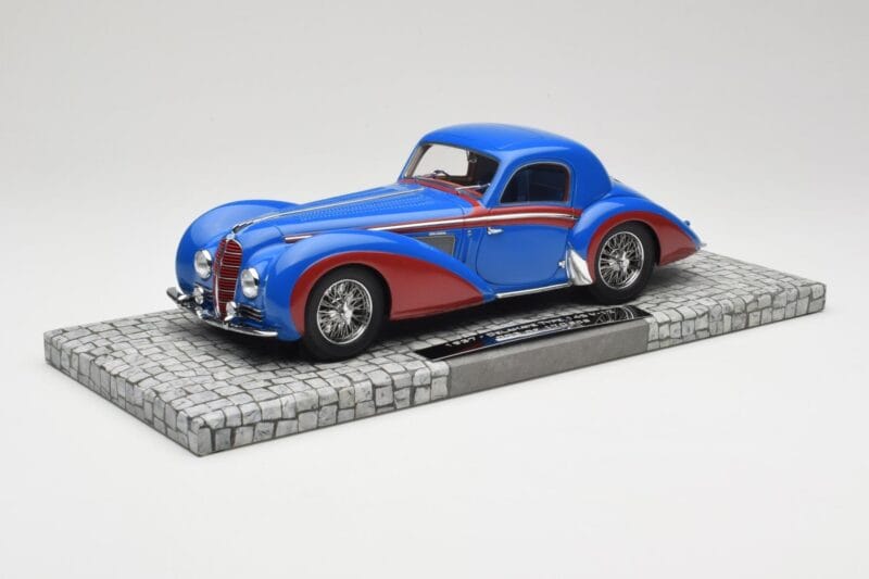 Delahaye Type 145 V12 Coupe Mėlynas Raudonas Minichamps 1:18 107116121 Derva