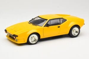 De Tomaso Pantera Geltonas Hot Wheels 1:18 27809 Metalas