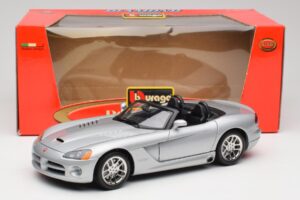 Dodge Viper SRT-10 Bright Sidabrinis Bburago 1:18 34908 Metalas - nuotrauka 8 iš 8