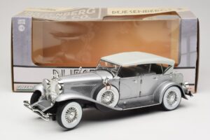 Duesenberg SJ Sidabrinis GreenLight 1:18 13525 Metalas - nuotrauka 8 iš 8