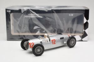 Auto Union Type C #12 H. Stuck Hungarian GP Budapest 1936 Minichamps 1:18 155361012 Metalas - nuotrauka 6 iš 6