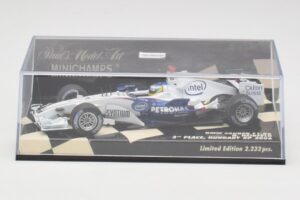 BMW Sauber F1.06 #10 N. Heidfeld Hungarian GP 3rd Place 2006 Minichamps 1:43 400060116 Metalas - nuotrauka 5 iš 5
