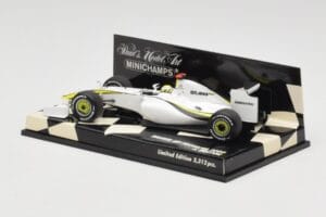 Brawn GP Mercedes BGP001 #22 J. Button Showcar 2009 Minichamps 1:43 400090092 Metalas - nuotrauka 3 iš 5