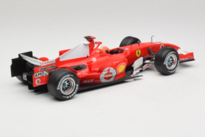 Ferrari 248 F1 #5 M. Schumacher German GP Hockenheimring 2006 Hot Wheels 1:18 J2887 Metalas - nuotrauka 2 iš 6