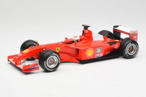 Ferrari F2001 #1 M. Schumacher F1 World Champion 2001 Raudonas Hot Wheels 1:18 50202 Metalas