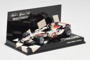 Honda RA106 #12 J. Button Hungarian GP Winner F1 2006 Minichamps 1:43 400060112 Metalas - nuotrauka 2 iš 5
