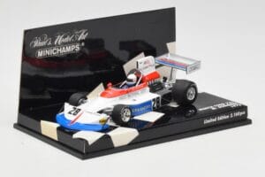 March Ford 751 #28 M. Donohue Race Car 1975 Minichamps 1:43 430750028 Metalas - nuotrauka 2 iš 5