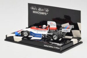 March Ford 751 #28 M. Donohue Race Car 1975 Minichamps 1:43 430750028 Metalas - nuotrauka 3 iš 5