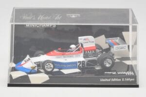 March Ford 751 #28 M. Donohue Race Car 1975 Minichamps 1:43 430750028 Metalas - nuotrauka 5 iš 5