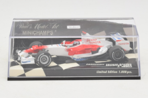 Toyota TF108 #9 J. Trulli Panasonic Toyota Racing Showcar F1 2008 Minichamps 1:43 400080081 Metalas - nuotrauka 4 iš 5