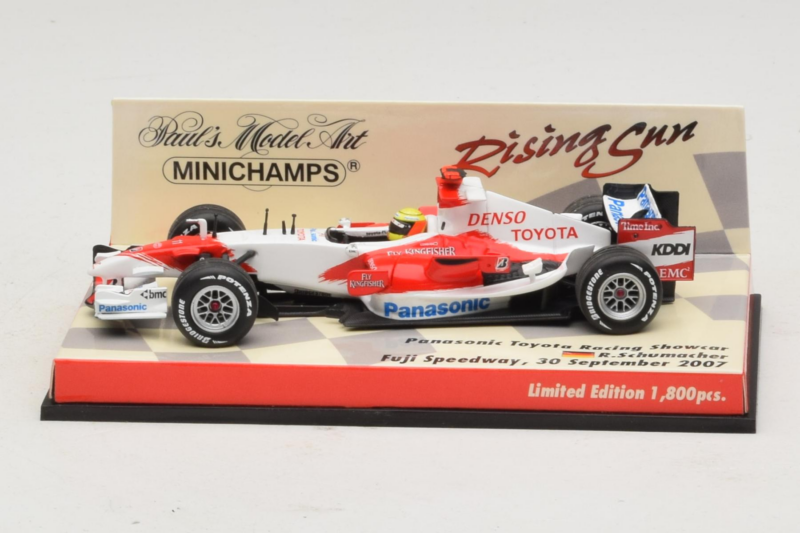 Panasonic Toyota Racing TF107 R. Schumacher F1 Showcar 2007 Minichamps 1:43 403070081 Metalas