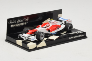 Toyota T. Glock Panasonic Toyota Racing Showcar F1 2008 Minichamps 1:43 400080082 Metalas - nuotrauka 2 iš 5