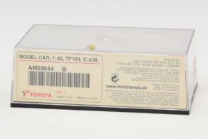 Toyota TF103 #21 C. da Matta Panasonic Toyota Racing F1 2003 Minichamps 1:43 AM26644B Metalas - nuotrauka 5 iš 5