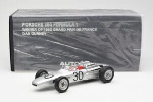 Porsche 804 #30 D. Gurney French Grand Prix 1962 AUTOart 1:18 86271 Metalas - nuotrauka 6 iš 6