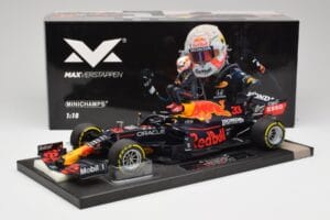 Red Bull RB16B #33 M. Verstappen France GP Winner 2021 Minichamps 1:18 113210833 Metalas - nuotrauka 6 iš 7