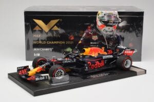Red Bull RB16B #33 M. Verstappen Abu Dhabi GP 2021 Winner Missing Figurine & Pitboard Minichamps 1:18 113212333 Derva - nuotrauka 7 iš 7
