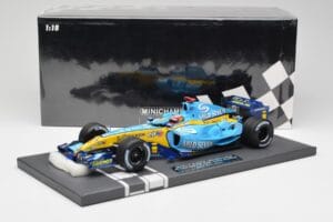 Renault F1 Team R25 #5 F. Alonso 3rd Place Brazil GP 2005 World Champion Minichamps 1:18 117051705 Metalas - nuotrauka 7 iš 7