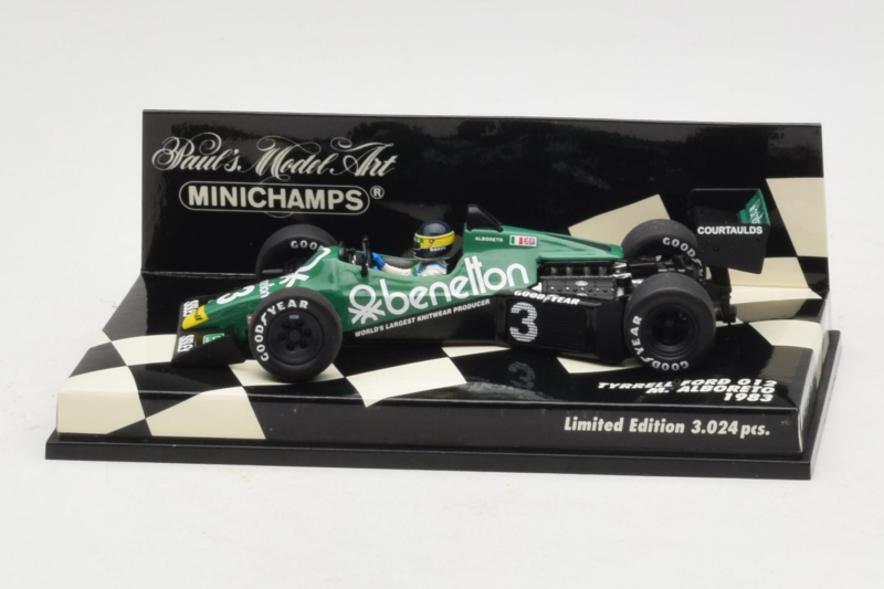 Tyrrell 012 Ford #3 M. Alboreto F1 1983 Minichamps 1:43 400830003 Metalas