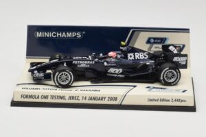 Williams Toyota FW29B K. Nakajima Jerez Test 14 Sausio 2008 Minichamps 1:43 400080108 Metalas