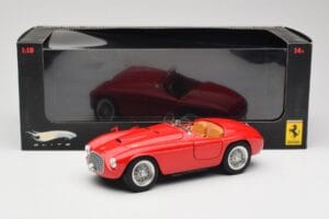 Ferrari 166 MM Raudonas Hot Wheels 1:18 L2989 Metalas - nuotrauka 8 iš 8