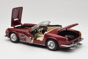 Ferrari 250 GT California Spider LWB Tamsiai Raudonas Hot Wheels 1:18 25727 Metalas - nuotrauka 5 iš 8