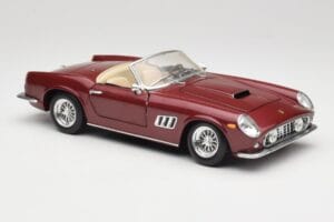 Ferrari 250 GT California Spider LWB Tamsiai Raudonas Hot Wheels 1:18 25727 Metalas - nuotrauka 6 iš 8