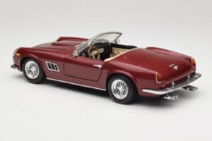 Ferrari 250 GT California Spider LWB Tamsiai Raudonas Hot Wheels 1:18 25727 Metalas - nuotrauka 7 iš 8