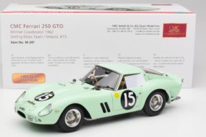 Ferrari 250 GTO #15 S. Moss / G. Hill Goodwood 1962 CMC 1:18 M-247 Metalas - nuotrauka 6 iš 6