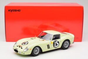 Ferrari 250 GTO #15 S. Moss / I. Ireland Goodwood Tourist Trophy Winner 1962 Kyosho 1:18 08438C Metalas - nuotrauka 8 iš 8