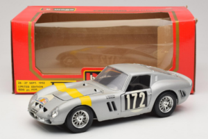 Ferrari 250 GTO #172 L. Bianchi / G. Berger Tour de France 1962 Sidabrinis Riboto Leidimo Bburago 1:18 3011-S1 Metalas - nuotrauka 8 iš 8