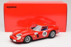 Ferrari 250 GTO #18 P. Rodriguez Daytona Continental 3 Hours Winner 1963 Kyosho 1:18 08438F Metalas - nuotrauka 8 iš 8