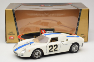 Ferrari 250 LM #22 Baltas 1965 Bburago 1:18 3333-W1 Metalas - nuotrauka 8 iš 8