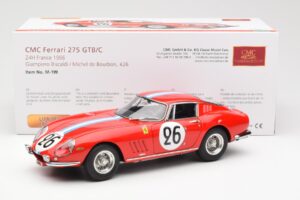 Ferrari 275 GTB Competizione #26 G. Biscaldi / A. de Bourbon Team Hugus 24 Hours of Le Mans 1966 CMC 1:18 M-199 Metalas - nuotrauka 6 iš 6