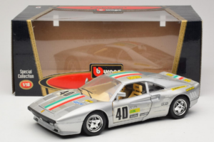 Ferrari 288 GTO #40 Sidabrinis 1984 Bburago 1:18 3027-S1 Metalas - nuotrauka 8 iš 8