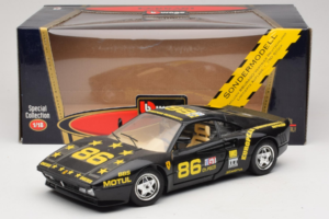 Ferrari 288 GTO #86 Juodas Riboto Leidimo 1984 Bburago 1:18 3027-B1 Metalas - nuotrauka 8 iš 8