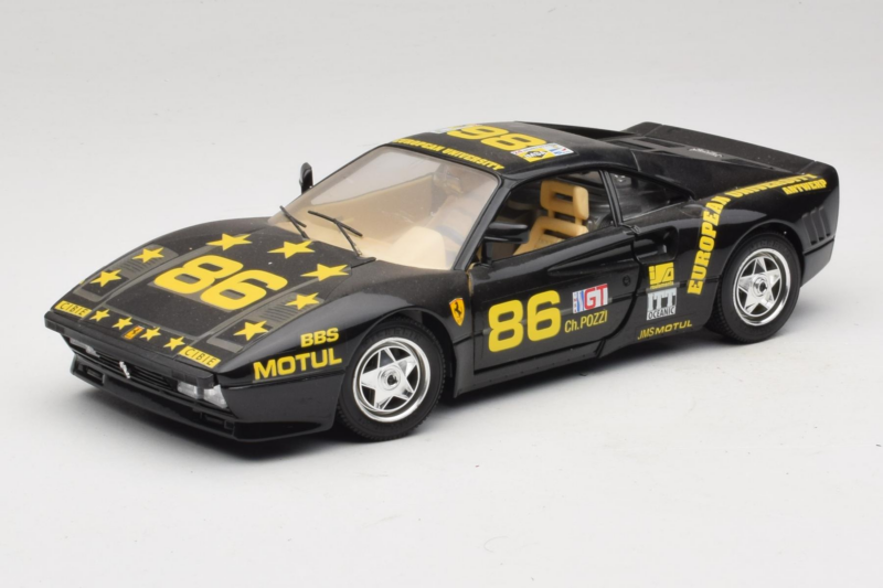 Ferrari 288 GTO #86 Juodas Riboto Leidimo 1984 Bburago 1:18 3027-B1 Metalas