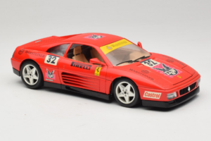 Ferrari 348 TB #32 Pirelli Raudonas 1989 Bburago 1:18 3039-P1 Metalas - nuotrauka 6 iš 8