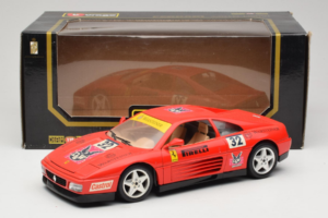 Ferrari 348 TB #32 Pirelli Raudonas 1989 Bburago 1:18 3039-P1 Metalas - nuotrauka 8 iš 8