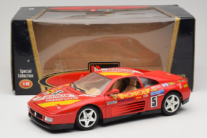 Ferrari 348 TB #5 Monroe Raudonas 1989 Bburago 1:18 3039-M1 Metalas - nuotrauka 8 iš 8