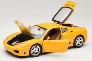 Ferrari 360 Modena 25 Jahre FMC Geltonas Bburago 1:18 3358-Y1 Metalas - nuotrauka 2 iš 8