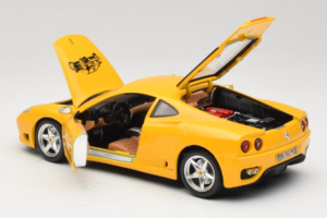 Ferrari 360 Modena 25 Jahre FMC Geltonas Bburago 1:18 3358-Y1 Metalas - nuotrauka 5 iš 8
