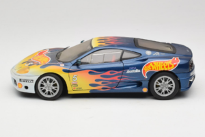 Ferrari 360 Modena Challenge #5 Hot Wheels Purple Fire Livery 1999 Bburago 1:18 29619 Metalas - nuotrauka 4 iš 8