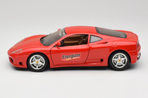Ferrari 360 Modena Energizer Raudonas Bburago 1:18 3358-P3 Metalas - nuotrauka 4 iš 8