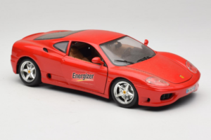 Ferrari 360 Modena Energizer Raudonas Bburago 1:18 3358-P3 Metalas - nuotrauka 6 iš 8